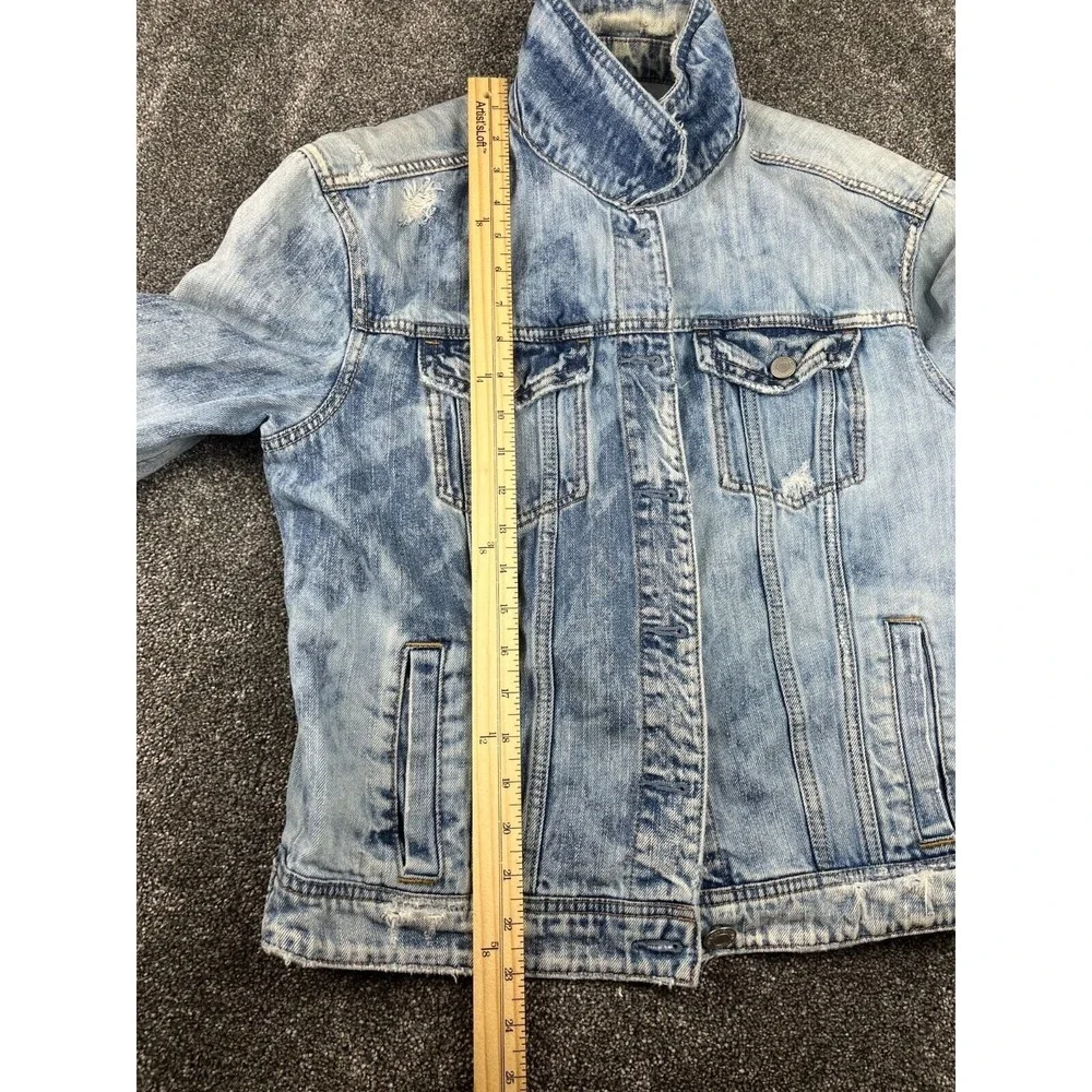 American Eagle‎ Womens Denim button up size M Jacket Distressed Light Wash